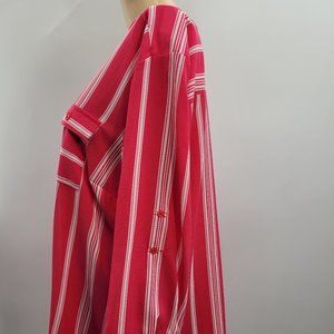 Studio Works-Pink And White Chiffon Blouse Size XL